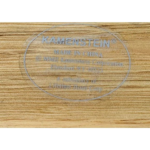 Vintage Kamenstein Wood Swirl Drink Coaster Set 4 Pc Stand Up Caddy Holder - Picture 8 of 10